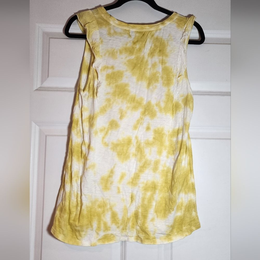 Knox Rose Yellow Tie-Dye Women's Sleeveless Top M - Picture 4 of 4